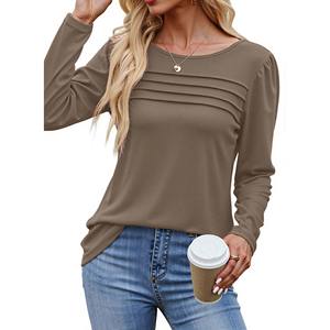 2026 camiseta a cuadros de cuello redondo personalizada de lujo para mujer, ropa de calle, 100% de algodón, secado rápido, transpirable, estilo informal de invierno, logotipo personalizado - Product Image 2