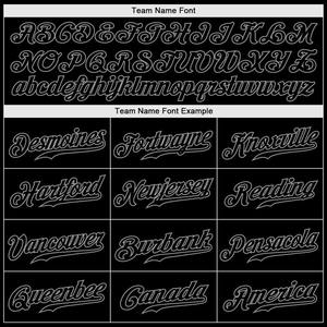 Custom Black Snakeskin Black-Gray <b>3D</b> Pattern <b>Design</b> Authentic Baseball Jersey - Product Image 3