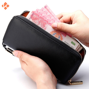 Cartera de cuero genuino para hombre, monedero con bolsillo lateral doble, diseño de marca para hombre, carteras de cuero Vintage - Product Image 2