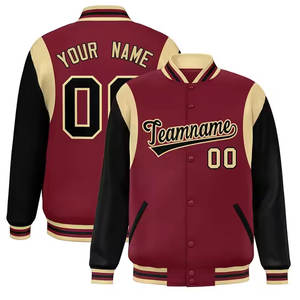 New Custom Mens Winter Casual <b>Coats</b> Personalized Polyester Fabric Warm Full Button Bomber Baseball Plus Size Men's Jackets - Product Image 3