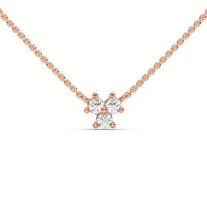Collier Trio en Diamant Naturel Moderne 0,15 CT pour Femmes Bijoux Fins Minimalistes Élégant Étincelant et Brillant pour un Usage Quotidien et les Occasions - Product Image 3