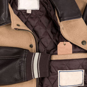 Mangas de cuero de alta calidad logotipo personalizado Chenille parches bordados hombres béisbol Universidad Varsity Letterman chaqueta para hombres - Product Image 6