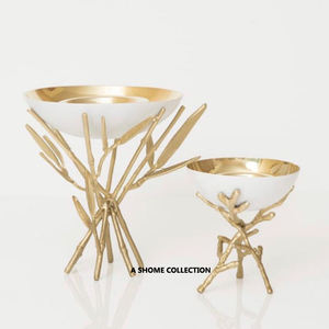 Quemador de incienso y cuenco decorativos de Latón chapado en plata muy bien diseñados - Product Image 4