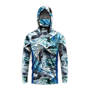 Sudadera con Capucha de Pesca con Protección Solar UV para Hombre, Diseño de Logotipo Personalizado, Sublimada, UPF 50, Servicio OEM - Product Image 4