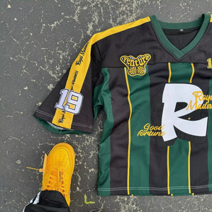 T-shirts unisexes en maille polyester/coton de haute qualité, jersey de sport tricoté, coupe classique, écologiques pour le football - Product Image 4