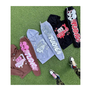 Nueva llegada de fabricantes de ropa, conjunto de Jogger de invierno de lana de algodón de alta calidad, chándal acampanado cómodo para hombre de talla grande - Product Image 6