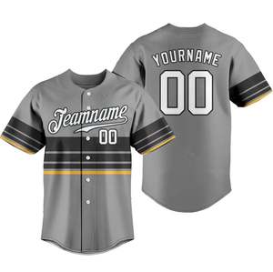 Camiseta de béisbol sublimada para equipos de club, uniforme deportivo, camisa de softbol con botones - Product Image 2