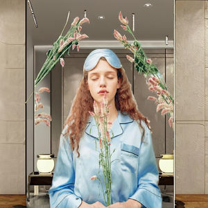 Ensemble court décontracté en satin de soie uni pour l'été, pyjama de Noël, vêtements de détente doux, pochette d'emballage, grande taille - Product Image 2