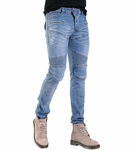 Jeans de moto unisexe ajustés personnalisables, vente en gros, coupe-vent, grande taille, logo arrière pour les motards, protection pour la conduite en hiver - Product Image 3