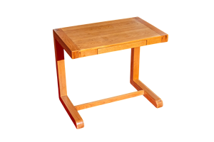 Escritorio sencillo y moderno para ordenador en forma de C, mesa de estudio para oficina en casa, escritorio curvo de madera maciza con cajón - Product Image 2
