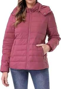 Doudoune pour femme pour l'hiver avec traitement brut vêtements d'extérieur respirants couleur personnalisée légère grande taille contraste - Product Image 4