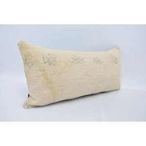 Lana beige Kantha 12x24 pulgadas Patrón Vintage bordado Accent Pillow Técnica tejida rústica - Product Image 3