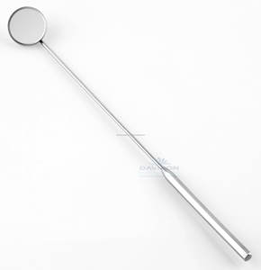 Espejo laríngeo con mango, 3 18mm de diámetro | Instrumento de diagnóstico ENT para examen de garganta, acero inoxidable - Product Image 1