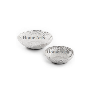 Juego de 2 tazones para postre de diferentes tamaños, forma redonda, de aluminio, para servir chocolates y dulces, a precio económico. - Product Image 2