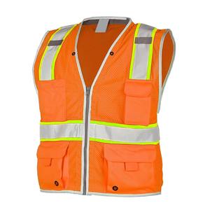 Chaqueta de Seguridad Transpirable de Poliéster para Hombre, Personalizada, de Otoño, Chaleco Reflectante de Alta Visibilidad, Impermeable, con Impresión de Logotipo - Product Image 2