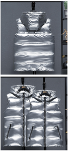 Gilet matelassé imperméable sans manches pour homme, en toile, chaud et léger pour l'hiver, veste décontractée d'extérieur, fabricant OEM - Product Image 5