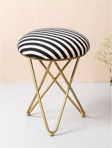 Metallic <b>side</b> <b>table</b> gold cross legs stool ottoman bulk quantity usage home hotel room restaurant indoor outdoor living room 2023 - Product Image 3