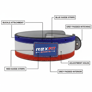 Cinturón de Piel Profesional Rexfit Sports para Levantamiento de Pesas, para Entrenamiento de Fuerza y Gimnasio - Product Image 3