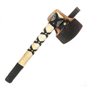 ขวานเหล็กดามัสกัสแบบกำหนดเองพร้อมใบมีดและด้ามไม้แข็งเกรดอุตสาหกรรมสำหรับงานกลางแจ้ง - Product Image 2