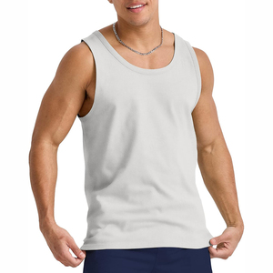 Camiseta sin mangas de gimnasio para hombre superventas, diseño OEM con decoración de estampado de algodón de alta calidad, ropa informal transpirable de talla grande Pakistán - Product Image 1