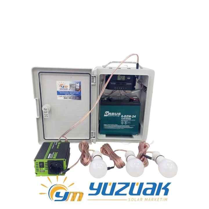 TV, LAPTOP, LAMP and PHONE CHARGING SYSTEM (PORTABLE SOLAR SYSTEM)