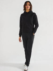 Vente en gros de sweat à capuche classique pour femmes noires avec logo personnalisé de haute qualité sweats à capuche vierges anti-rides et respirants pour femmes - Product Image 6