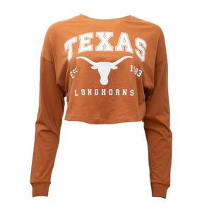 เสื้อยืดครอปท็อปใส่สบายแขนยาวสำหรับผู้หญิงพิมพ์ลายหน้าอกออกแบบได้ตามต้องการ - Product Image 6