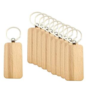 Vente en gros d'usine, porte-clés en bois 100% naturel, best-seller, porte-clés en bois avec anneau métallique, cadeau promotionnel, porte-clés en bois fait à la main - Product Image 6