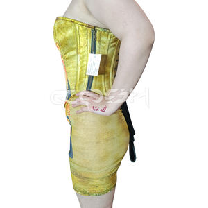 Egyptian Goddess Print 2-Piece Set Streetwear <b>Corset</b> <b>Top</b> & High Elasticity Mini Spandex <b>Skirt</b> | Custom Fashion Apparel Supplier - Product Image 3