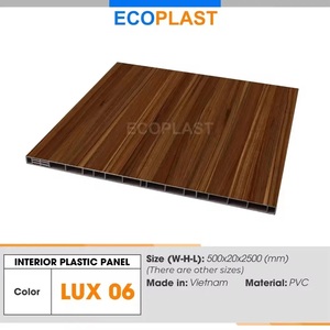 Ecoplast แผงพลาสติกพีวีซีภายในหรูหราขนาด500X20X2500มม. สไตล์โมเดิร์นเรียบง่ายเฟอร์นิเจอร์ห้องนอน - Product Image 6