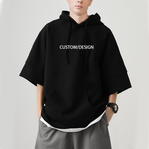 Sudadera con Capucha Personalizada, Bordada e Impresa, Unisex, para Hombre, Manga Corta Raglán, Gruesa, Holgada, Ecológica, Antiarrugas - Product Image 2