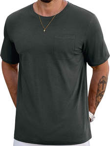 Crew Fitness Hommes 100% Coton Microfibre Surdimensionné Séchage Rapide T-shirts Personnalisés Style Sportif Col Arrondi Microfibre Tricoté - Product Image 2