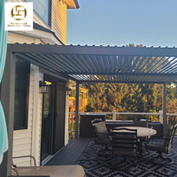 Pergola bioclimatique en aluminium à lames orientables ANGEL avec couvertures pour balcon, utilisation extérieure, option motorisée, éclairage LED, taille personnalisable
