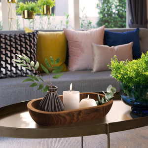 Meilleure vente de bol à pâte brun acacia de haute qualité bol décoratif décor à la maison bougeoir B2B de l'usine du Vietnam - Product Image 3