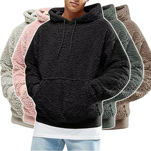 Basics Cotton Blended 2025 New WHOLESALE Style <b>Hoodie</b> Custom logo Men Thick Sherpa Fleece <b>Hoodie</b> Winter Autumn Plush <b>Fur</b> Casual - Product Image 2