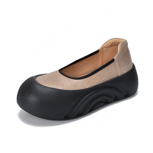 Mocasines de cuero para hombre, zapatos individuales cómodos e informales para negocios, zapatos de oficina para uso diario, elegantes zapatos planos con punta en punta para mujer - Product Image 4