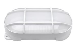 Lampada da parete per esterni a LED Cercis ovale con griglia 15W 950Lm 6500K IP65 bianco (GSC 200205001) - Product Image 1