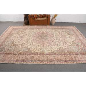 Vintage Turkish <b>Runner</b> Rug 0.6x10.3 ft, <b>Red</b> Ombr Rug Wool - Product Image 3