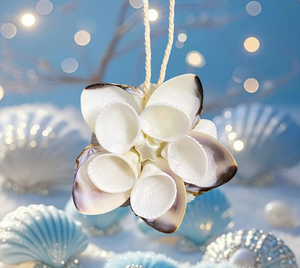 Vietnam Natural Seashell <b>Ornament</b> with Snowflake Pattern for Christmas Gifts Home and Holiday Tree Decoration - Product Image 1