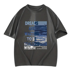 Men's Casual Short Sleeve Crew Neck T-<b>Shirt</b> 100% Cotton Scenic Graphic Print Oversized High Quality Clothing for <b>Outdoor</b> Use - Product Image 1