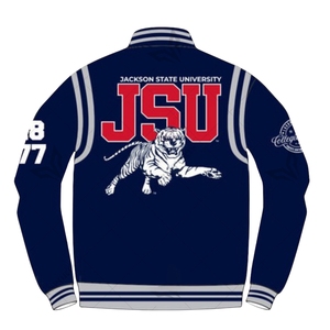 Chaqueta Universitaria Unisex de la Universidad Estatal de Jackson, HBCU, para Hombre, Ropa de Invierno, Cierre de Botones, Graffiti, Chaqueta de Béisbol - Product Image 3