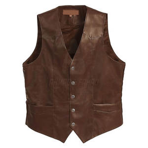 Chaleco de Cuero Personalizable 2026 para Hombre - Ropa Exterior Informal, Transpirable, de Alta Calidad, al por Mayor - Product Image 3