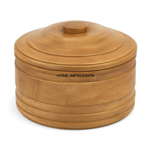 Cazuela de madera Warm Keeper Pot Modern Chapati Storage Box con tapa para cocina Hotel & Restaurant Chapati Box en India Supply - Product Image 5