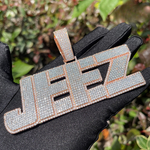 Colgante de Moissanita con Letras Personalizadas, Diseño de Nombre con Piedras, Color D VVS, Plata 925 Chapada en Oro, Joyería Hip Hop, OEM ODM al por Mayor - Product Image 5