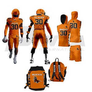 Uniformes de fútbol americano personalizados para hombres, Jersey de sarga de aparejos con pantalones acolchados, conjunto de uniformes de fútbol americano para adultos - Product Image 1