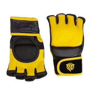 ถุงมือ MMA แบบพรีเมี่ยมสำหรับผู้ใหญ่อุปกรณ์ป้องกันมือทำจากหนังระบายอากาศได้ดีสำหรับกีฬาและชุดลำลองกลางแจ้ง - Product Image 1