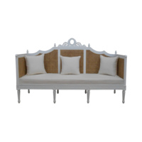 Banc sculpté classique, meubles de Reproduction Antique de salon en bois de Style français