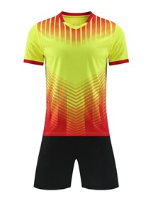 Camiseta de fútbol de manga corta, conjunto de fútbol para hombres, adultos y niños, ropa de entrenamiento, estudiantes de escuela primaria, Verano - Product Image 3