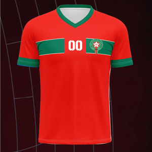 Maillot de football classique à col en V personnalisé pour bébé, homme et femme, maillot de sport 3D, à séchage rapide, manches courtes, pull, tenues assorties pour la famille - Product Image 4