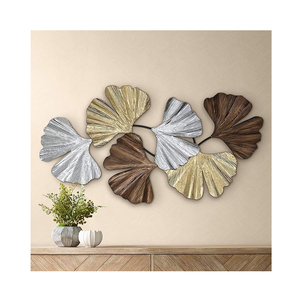 Premium Ginkgo <b>Leaf</b> Metal Antique Finished Multi Color Hot Selling Cheap Price <b>Wall</b> Art <b>Decor</b> Metal Hanging Wedding <b>Wall</b> <b>Decor</b> - Product Image 1